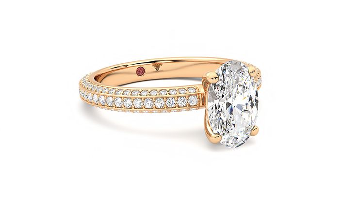 Taylor & Hart Halcyon Oval Engagement Ring 360 degree image 5