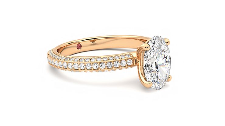 Taylor & Hart Halcyon Oval Engagement Ring 360 degree image 6
