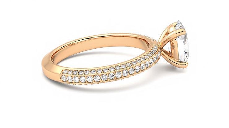 Taylor & Hart Halcyon Oval Engagement Ring 360 degree image 10