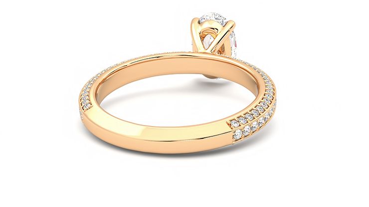 Taylor & Hart Halcyon Oval Engagement Ring 360 degree image 14
