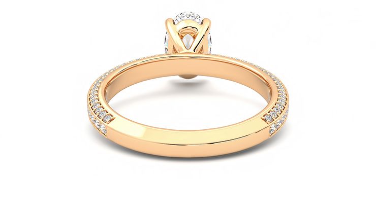 Taylor & Hart Halcyon Oval Engagement Ring 360 degree image 15
