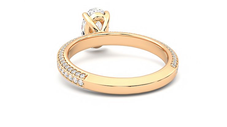 Taylor & Hart Halcyon Oval Engagement Ring 360 degree image 16