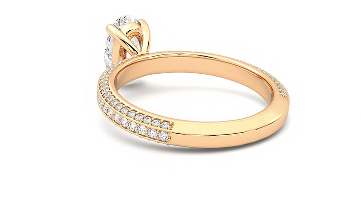 Taylor & Hart Halcyon Oval Engagement Ring 360 degree image 17