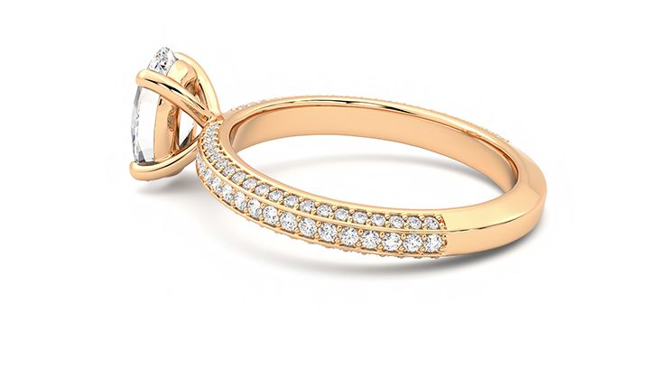 Taylor & Hart Halcyon Oval Engagement Ring 360 degree image 19