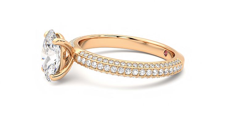 Taylor & Hart Halcyon Oval Engagement Ring 360 degree image 22