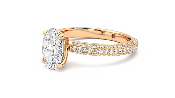 Taylor & Hart Halcyon Oval Engagement Ring 360 degree image 24