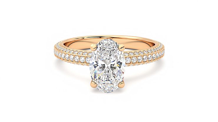 Taylor & Hart Halcyon Oval Engagement Ring 360 degree image 29