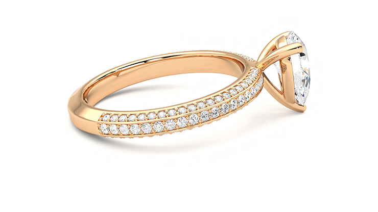 Taylor & Hart Halcyon Pear Engagement Ring 360 degree image 10