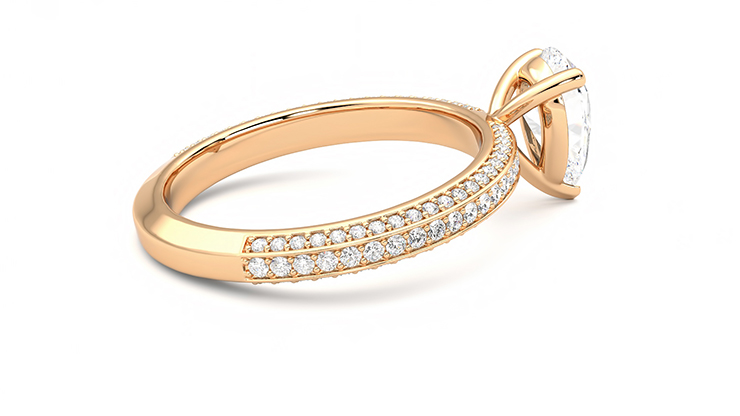 Taylor & Hart Halcyon Pear Engagement Ring 360 degree image 11