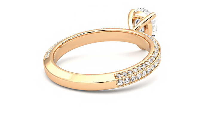 Taylor & Hart Halcyon Pear Engagement Ring 360 degree image 13
