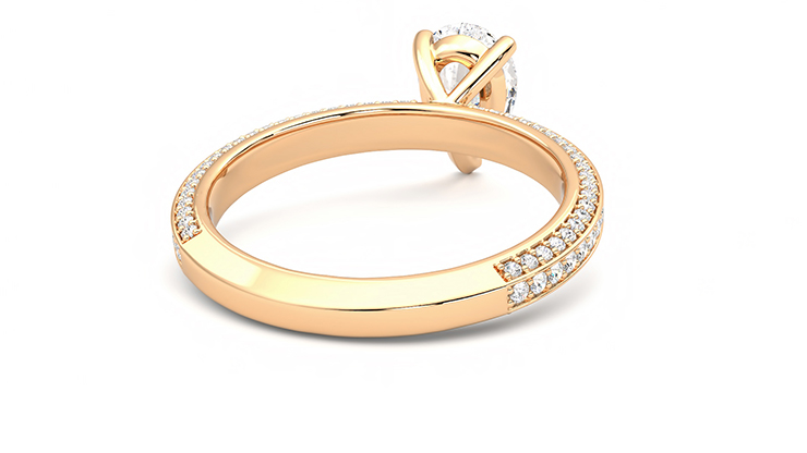 Taylor & Hart Halcyon Pear Engagement Ring 360 degree image 14