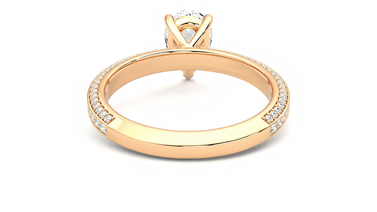 Taylor & Hart Halcyon Pear Engagement Ring 360 degree image 15