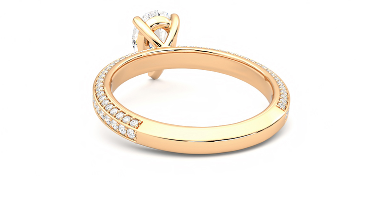 Taylor & Hart Halcyon Pear Engagement Ring 360 degree image 16