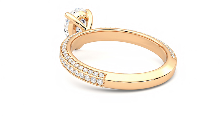 Taylor & Hart Halcyon Pear Engagement Ring 360 degree image 17