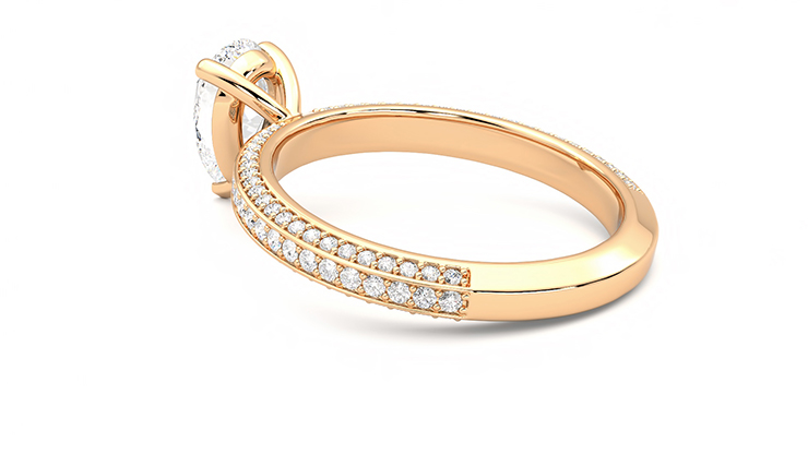 Taylor & Hart Halcyon Pear Engagement Ring 360 degree image 18