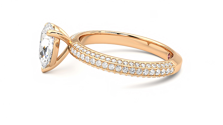 Taylor & Hart Halcyon Pear Engagement Ring 360 degree image 21