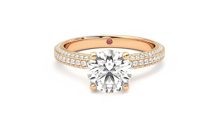 Taylor & Hart Halcyon Round Engagement Ring 360 degree image 0