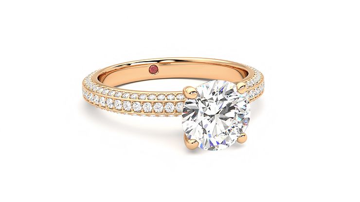 Taylor & Hart Halcyon Round Engagement Ring 360 degree image 4