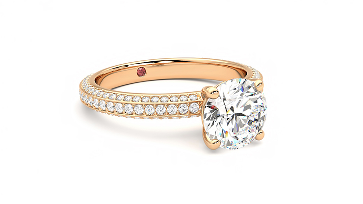 Taylor & Hart Halcyon Round Engagement Ring 360 degree image 5