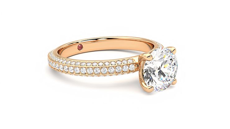 Taylor & Hart Halcyon Round Engagement Ring 360 degree image 6