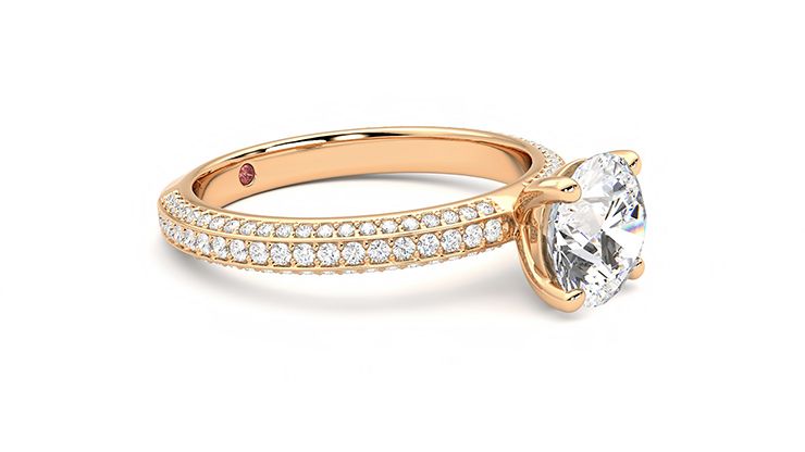 Taylor & Hart Halcyon Round Engagement Ring 360 degree image 7