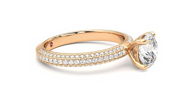 Taylor & Hart Halcyon Round Engagement Ring 360 degree image 8