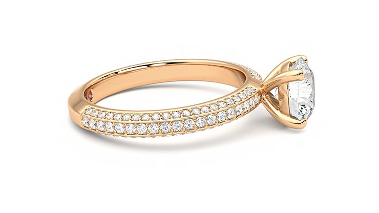 Taylor & Hart Halcyon Round Engagement Ring 360 degree image 9