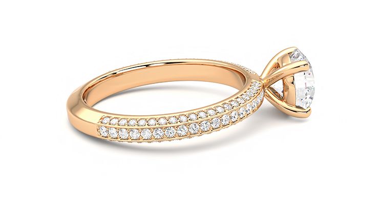 Taylor & Hart Halcyon Round Engagement Ring 360 degree image 10