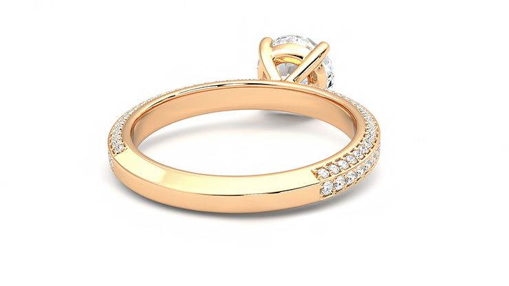 Taylor & Hart Halcyon Round Engagement Ring 360 degree image 14