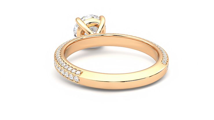 Taylor & Hart Halcyon Round Engagement Ring 360 degree image 16