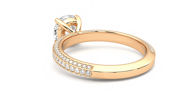 Taylor & Hart Halcyon Round Engagement Ring 360 degree image 17