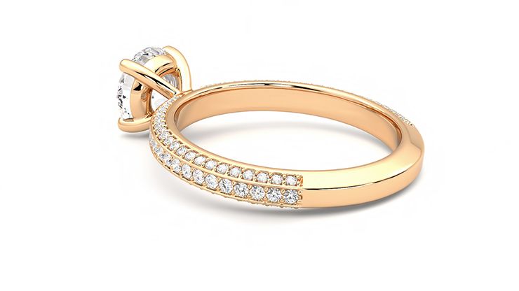 Taylor & Hart Halcyon Round Engagement Ring 360 degree image 18