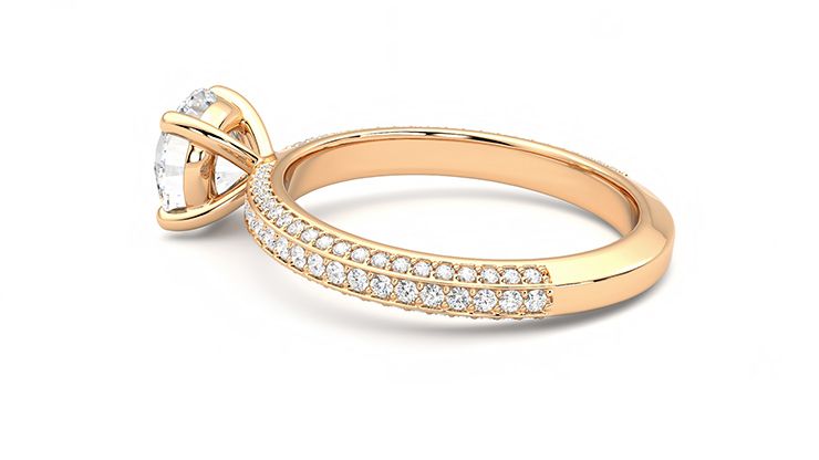 Taylor & Hart Halcyon Round Engagement Ring 360 degree image 19