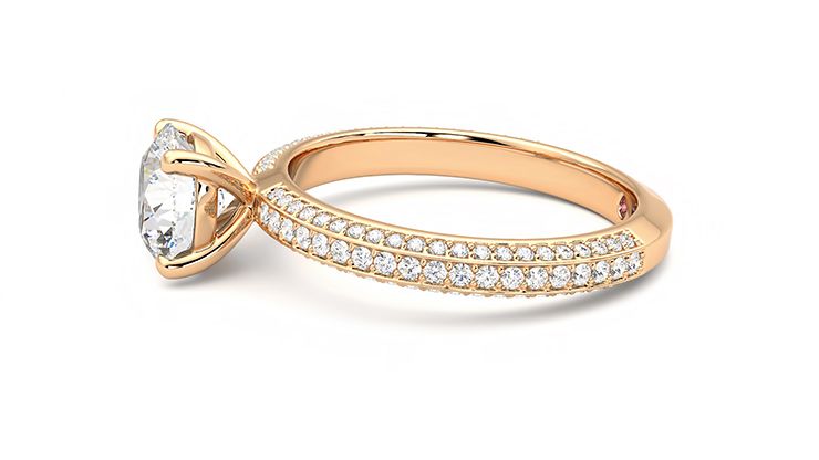 Taylor & Hart Halcyon Round Engagement Ring 360 degree image 21