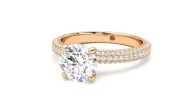Taylor & Hart Halcyon Round Engagement Ring 360 degree image 26