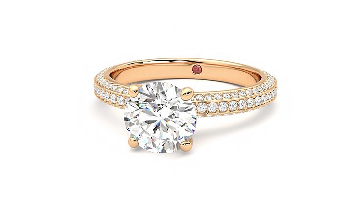 Taylor & Hart Halcyon Round Engagement Ring 360 degree image 27