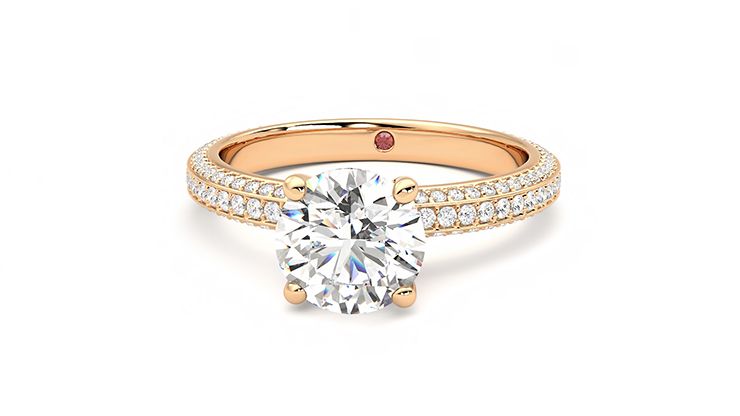 Taylor & Hart Halcyon Round Engagement Ring 360 degree image 28