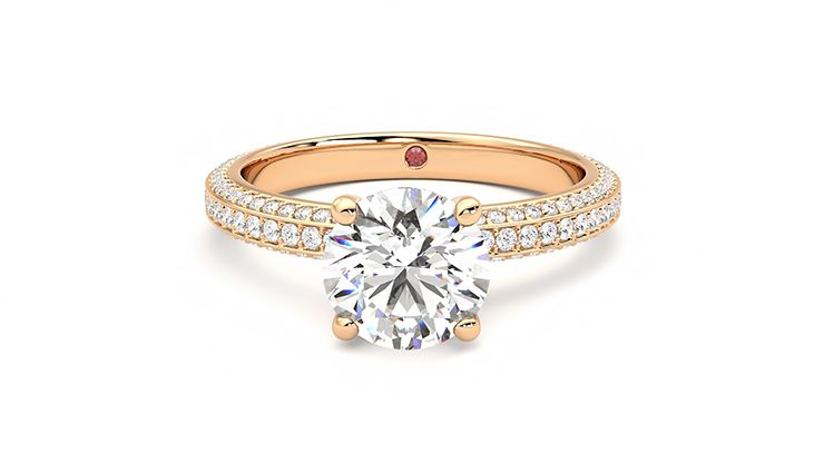 Taylor & Hart Halcyon Round Engagement Ring 360 degree image 29