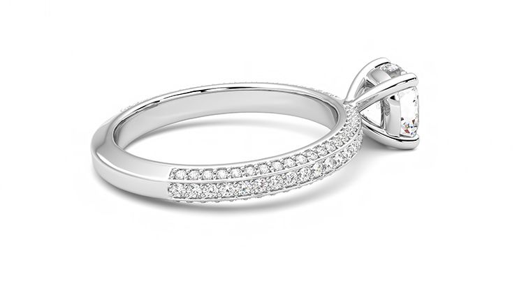 Taylor & Hart Halcyon Cushion Engagement Ring 360 degree image 11