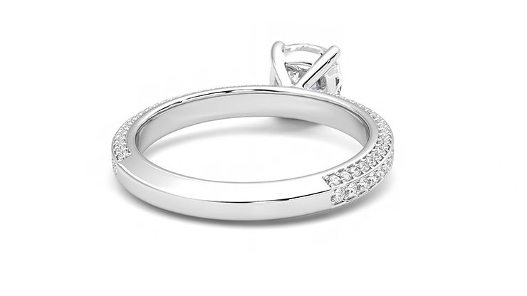 Taylor & Hart Halcyon Cushion Engagement Ring 360 degree image 14