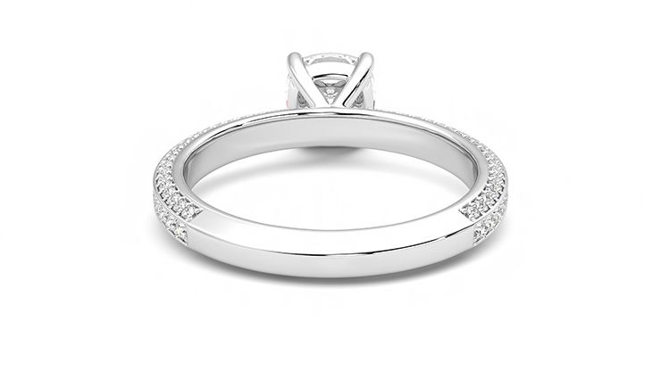 Taylor & Hart Halcyon Cushion Engagement Ring 360 degree image 15
