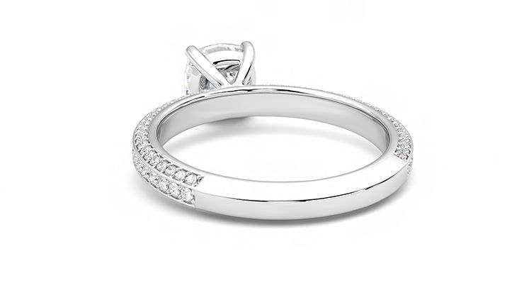 Taylor & Hart Halcyon Cushion Engagement Ring 360 degree image 16