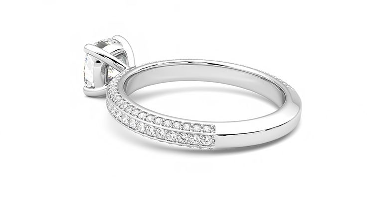 Taylor & Hart Halcyon Cushion Engagement Ring 360 degree image 18