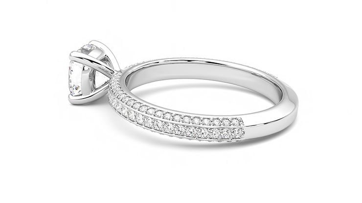 Taylor & Hart Halcyon Cushion Engagement Ring 360 degree image 19