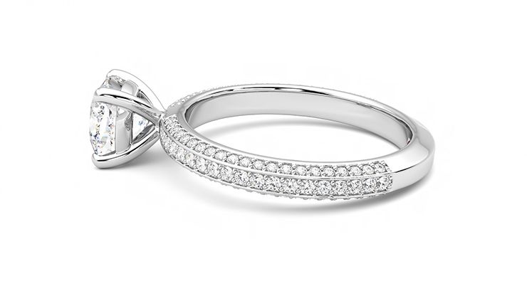 Taylor & Hart Halcyon Cushion Engagement Ring 360 degree image 20