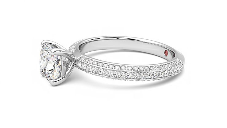 Taylor & Hart Halcyon Cushion Engagement Ring 360 degree image 22
