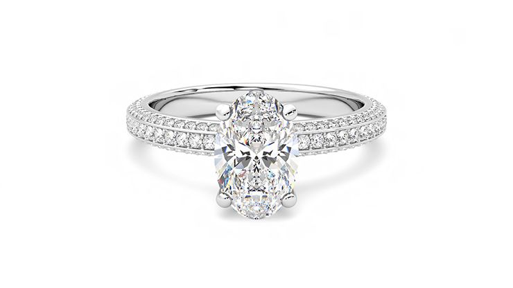 Taylor & Hart Halcyon Oval Engagement Ring 360 degree image 0
