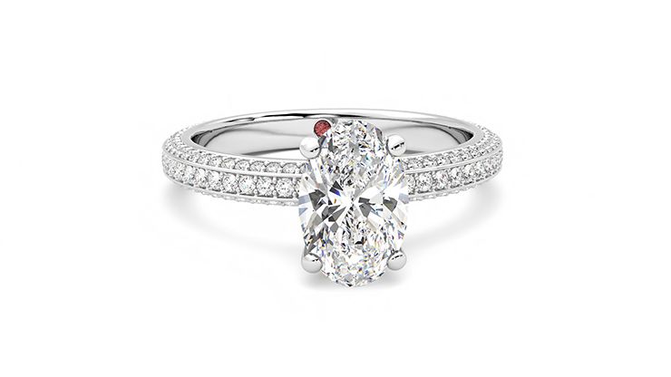 Taylor & Hart Halcyon Oval Engagement Ring 360 degree image 2