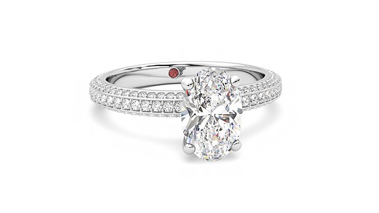 Taylor & Hart Halcyon Oval Engagement Ring 360 degree image 3