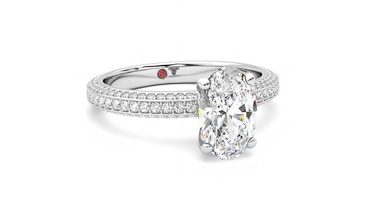 Taylor & Hart Halcyon Oval Engagement Ring 360 degree image 4